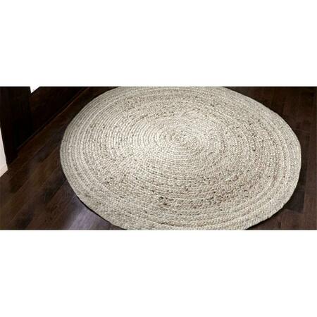 ANJI MOUNTAIN 8 x 8 ft. Kerala Ivory Jute Rug AMB0340-080R